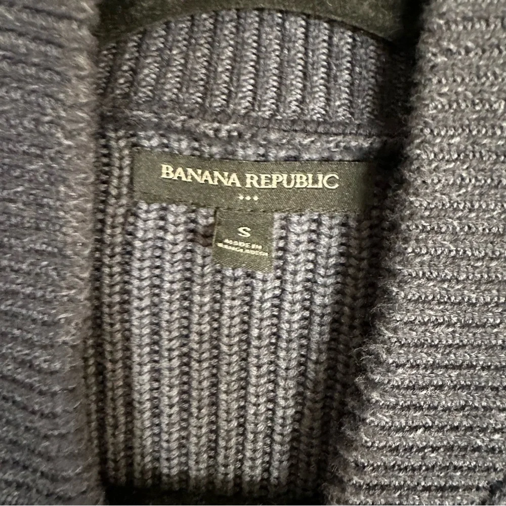 Banana Republic Men's Dark blue Zip-Up Cardigan Sweater size Small